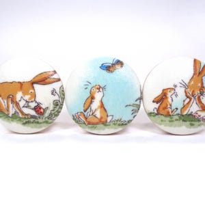 Woodlands Drawer Knobs, Bunny Rabbit Nursery Knobs, Forest Nature Storybook Decor