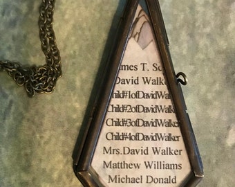 TheCryingTree-LynchingMemorialLocket & Necklace with 200 names (U.S. victims dating from 1836 ) closely carried...forever remembered.