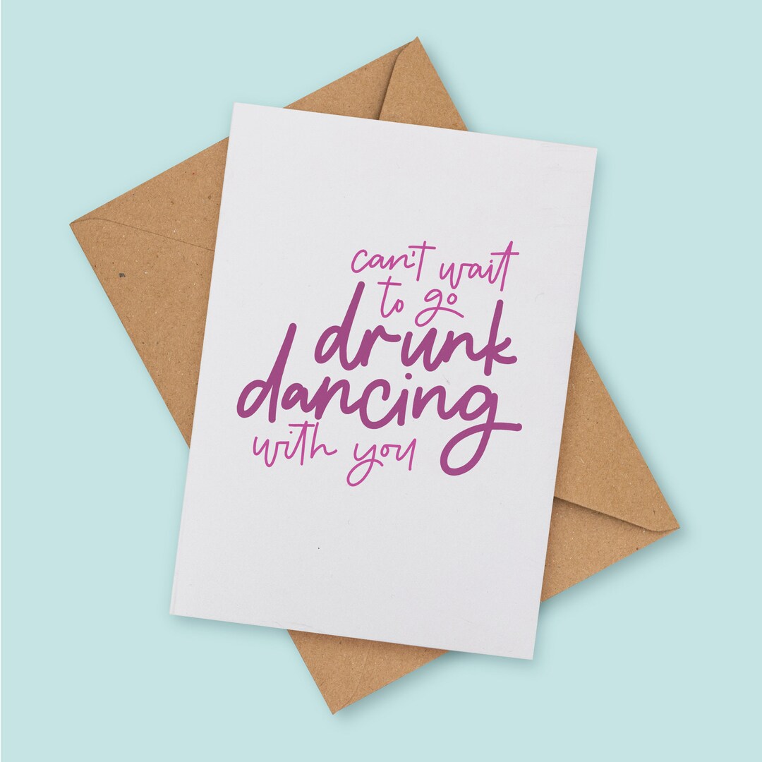 Drunk Dancing Card Quarantine and Isolation A6 Greetings - Etsy