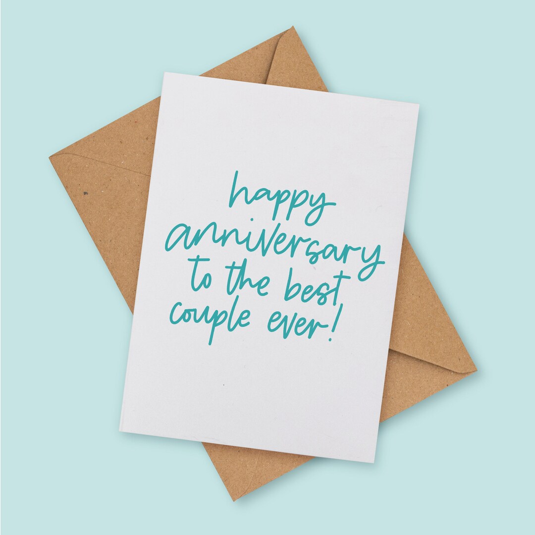 Happy Anniversary to the Best Couple Ever Anniversary Card - Etsy
