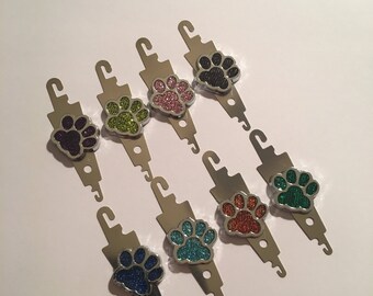 Needle Minder Needle Threader Design with coloured Paw Prints, Needle Keep Emporium