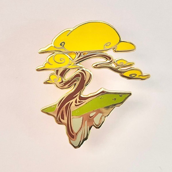 Floating Cloud Bonsai Hard Enamel Pin