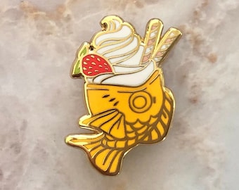 Wanilia | Mleko | Mochi Taiyaki Lody Rybne Twarda Szpilka Emaliowana