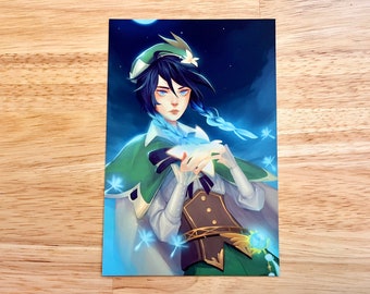 Venti - Genshin Impact Cute Anime Postcard Size Art Print
