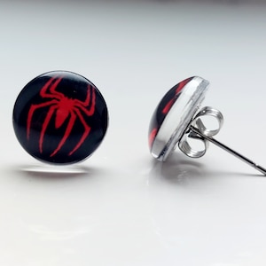Spiderman Earrings  -  Black