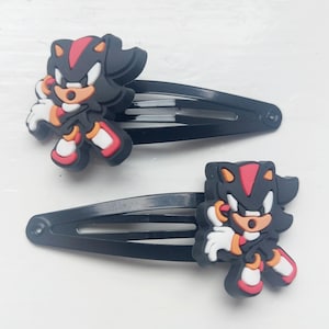 Skuggfigur - Sonic - Hårspännen med tryckknappar - 2-pack - Svart