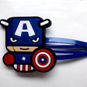 Captain America Snap Hair Clips - Pack of 2 - Blue
