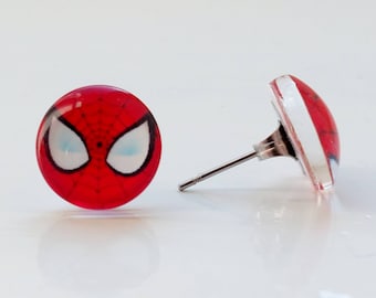 Boucles d'oreilles Spiderman - Rouge
