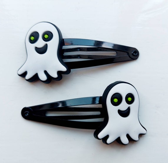 Halloween Ghost Snap Hair Clips Pack of 2 Black - Etsy Halloween Ghost Snap Hair Clips Pack of 2 Black - Etsy