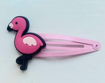 Flamingo Snap Hair Clips - Pack of 2 - Bright Pink