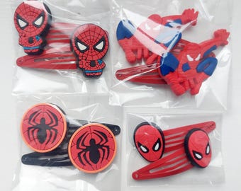 Spiderman-set haarspeldjes met drukknopen - set van 4 paar