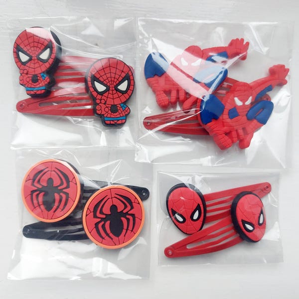 Zestaw spinek do włosów Spiderman Snap - 4 pary