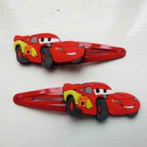 Cars Lightning McQueen Snap Clips - Pack of 2 - Red