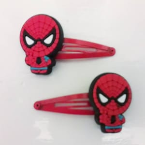 Spiderman Round Figure Snap Hair Clips - Pack of 2 - Red