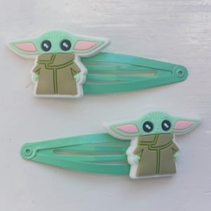 ザ・チャイルド スターウォーズ スナップヘアクリップ - 2個パック - グリーン