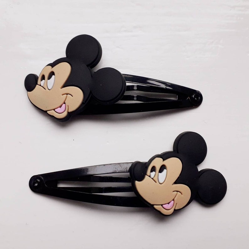 Mickey Mouse Head Snap Clips - Pack of 2 - Black - Etsy