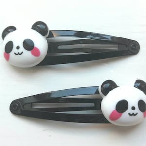 Panda Snap Hair Clips - Pack of 2 - Black
