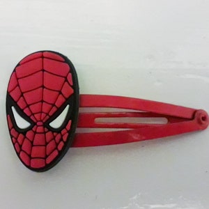 Spiderman Head Snap Hair Clips Pack of 2 Red image 1