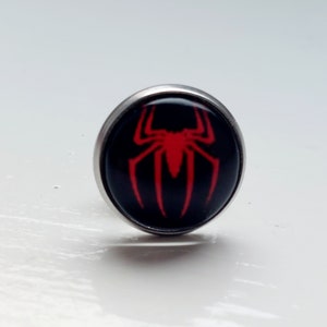 Metal Pin Badge - Spiderman Logo - Black