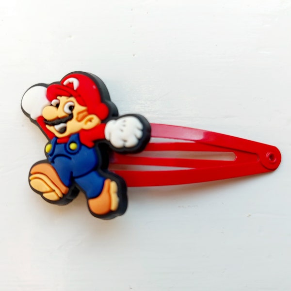 Super Mario Figur Snap Haarspangen - 2er Pack - Mario - Rot