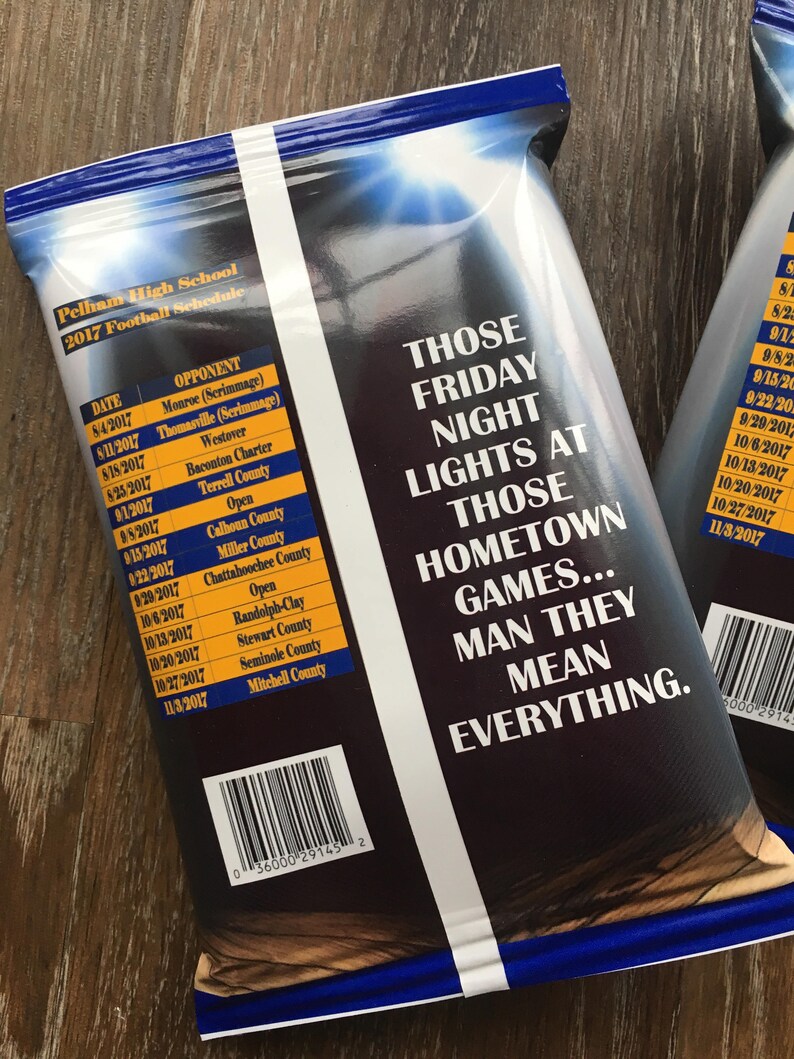 Senior Night Custom Chip Bags / Personalized Chip Bags Etsy