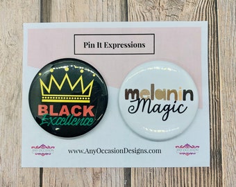 Pin It Expressions Pins/Pinback Buttons - Excellence Pack