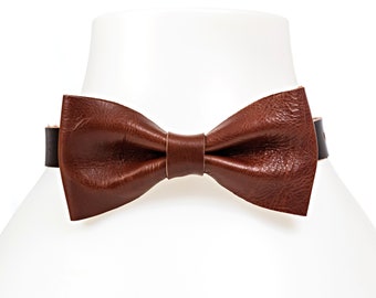 Handmade Leather Bow Tie