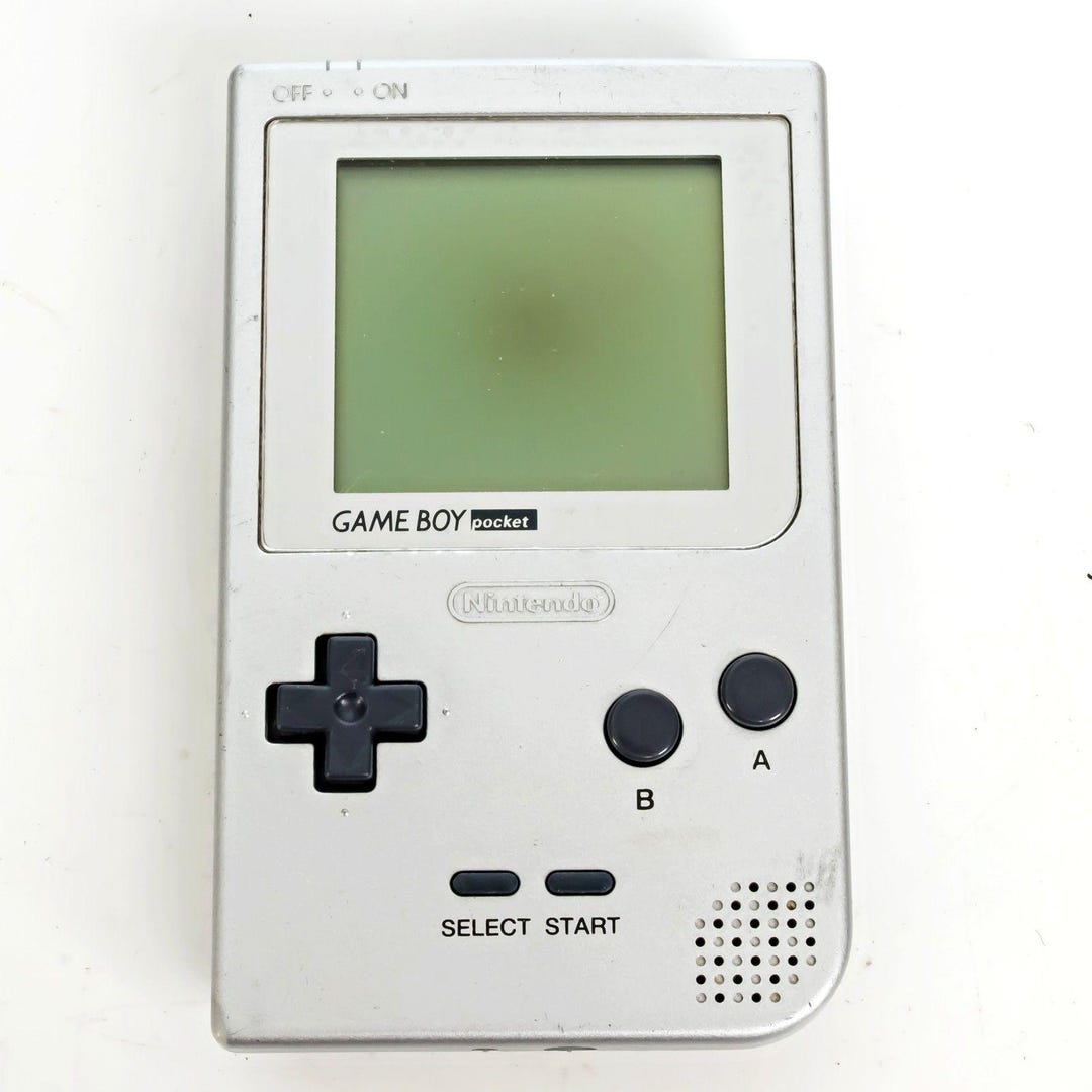 Nintendo Game Boy Pocket Silver MGB-001 Handheld System 1996 Tested ...