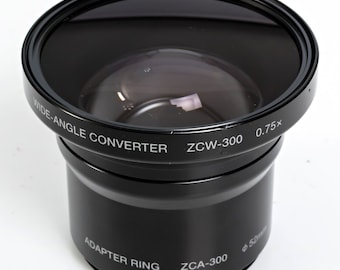 Konica Minolta ZCW-300 0.75x 52mm Wide Angle Converter Lens with ZCA-300