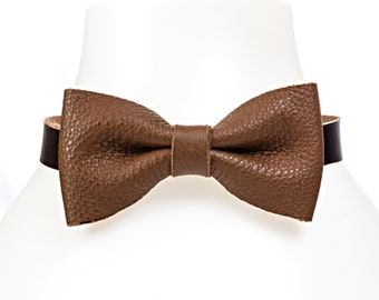 Handmade Leather Bow Tie