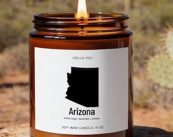 Arizona Candle, Arizona Gift, Arizona State Candle, Desert Candle, Southwest Gift