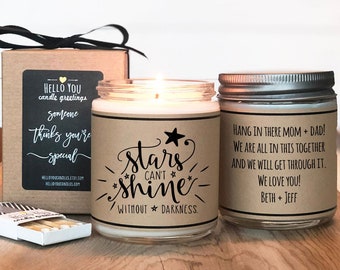 Stars Can't Shine Without Darkness Soy Candle Gift | Cheer up Gift | Support gift | Well Wishes Gift | Stay Home Gift | Safter At Home Gift
