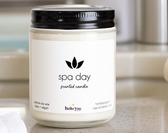 Spa Day Scented Candle | Candle Gift | Unique Scented Candle | Spa Scented Candle | Fresh Scented Candle