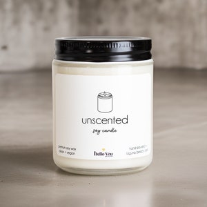 Unscented Soy Candle: Eco-Friendly Clean Burning Candle