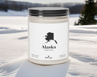 Alaska Scented Candle - Homesick Gift | Feeling Homesick | State Scented Candle | Moving Gift | College Student Gift | State Candles