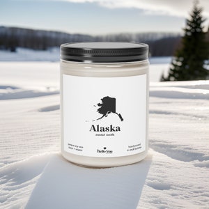 Alaska Scented Candle - Homesick Gift | Feeling Homesick | State Scented Candle | Moving Gift | College Student Gift | State Candles
