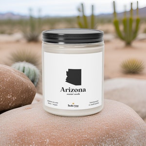 Arizona Scented Candle - Homesick Gift | Feeling Homesick | State Scented Candle | Moving Gift | College Student Gift | State Candles