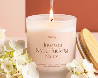 Plant lover gift for plant lover funny candle gift for plant mom gift for sister gift for best friend gift for mom gift for aunt