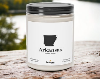 Arkansas Scented Candle - Homesick Gift | Missing Home Gift | State Scented Candle | Moving Gift | College Student Gift | State Candles