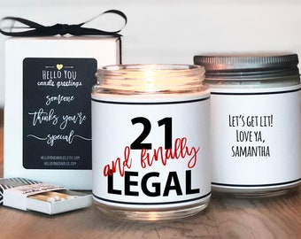 21st Birthday Gift Candle | 21st Birthday Gift for Him | 21st Birthday Gift For Her | Funny 21st Birthday Gift | 21st Birthday Candle