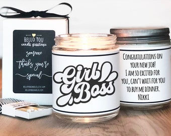Girl Boss Candle Gift | Promotion Gift For Her | Female Boss Gift | Lady Boss Gift | New Job Gift for Her | Lady Boss Gift