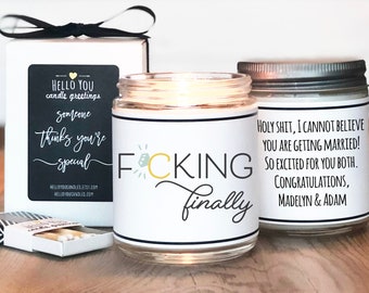 Engagement Gift Candle - I Can't Wait to Get Drunk at Your Wedding | Send an Engagement Gift| Couples Engagement Gift |