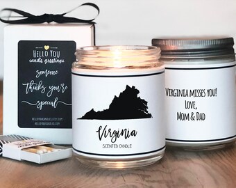 Virginia Candle Scented Candle State Candle Gift No Place Like Home Thinking of You Holiday Gift Virginia Candle Scented Candle State Candle Gift No Place Like Home Thinking of You Holiday Gift
