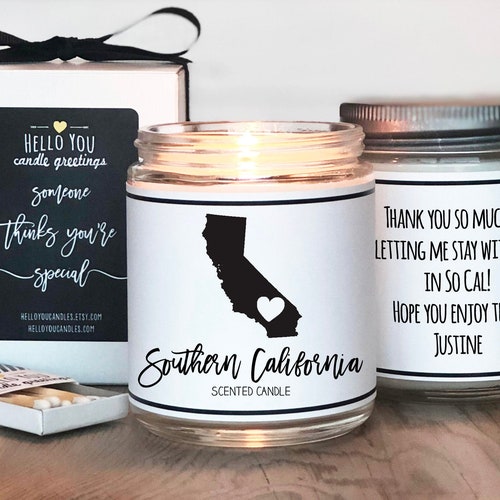 Southern California Scented Candle Homesick Gift State Etsy