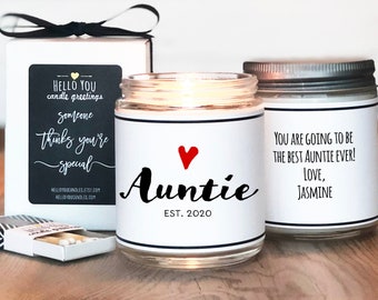 Auntie Candle Gift - New Aunt Gift | Sister Gift | Auntie Gift | Send a Gift | Best Friend Gift | Personalized Aunt Gift | Personalized Gift