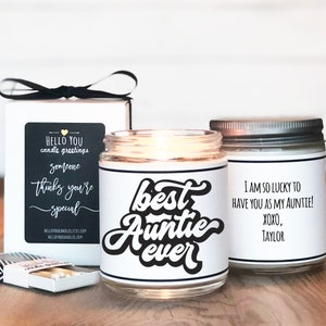 Best Auntie Ever Personalized Candle Gift - Aunt Gift | Personalized Gift For Aunt | Gift for her | New Aunt Gift | Aunt To Be Gift