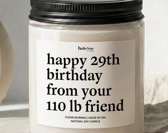 Best Friend Birthday Gift Funny Candle for Bestie Happy 29th Sarcastic Humor