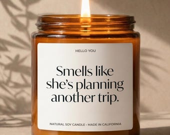 Smells Like Candle Travel Lover Gift Trip Planning Gift Vacation Planner Family Vacation Travel Agent Gift Wanderlust World Traveler Candle