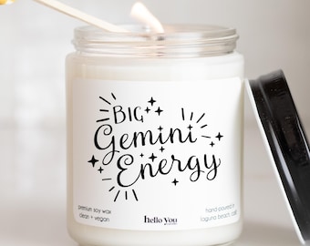 Gemini Gifts for Women Zodiac Gift for Gemini, Gemini Candle, Gemini Card, May Birthday Gifts, June Birthday Gifts, Best Friend Gifts