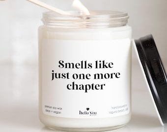 Book Lover Gift Just One More Chapter Candle Reading Fan Bookworm Gift Booktok Funny Candle Library Lover Gift Reader Gift Reading Surprise